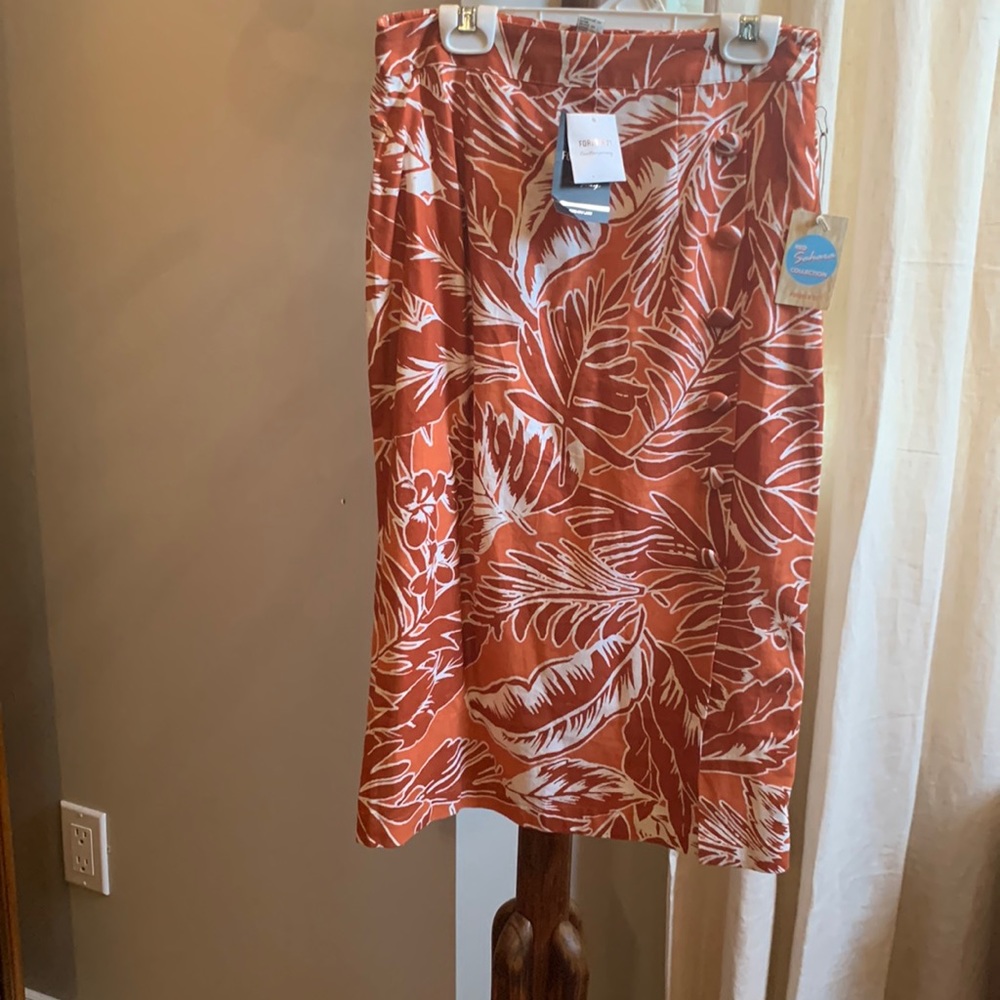 Forever 21 Red Sahara Midi Skirt